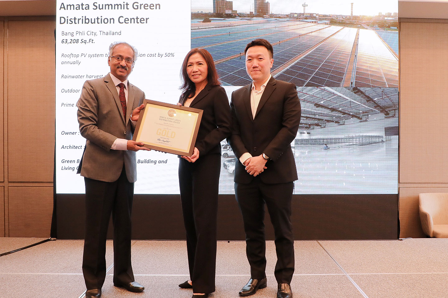AMATA Summit Green Distribution
Center has achieved LEED Gold certification